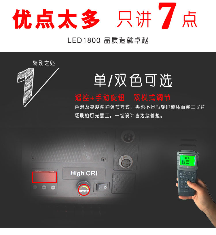 泰阳无线数字遥控TY-LED1800平板柔光灯(图6)